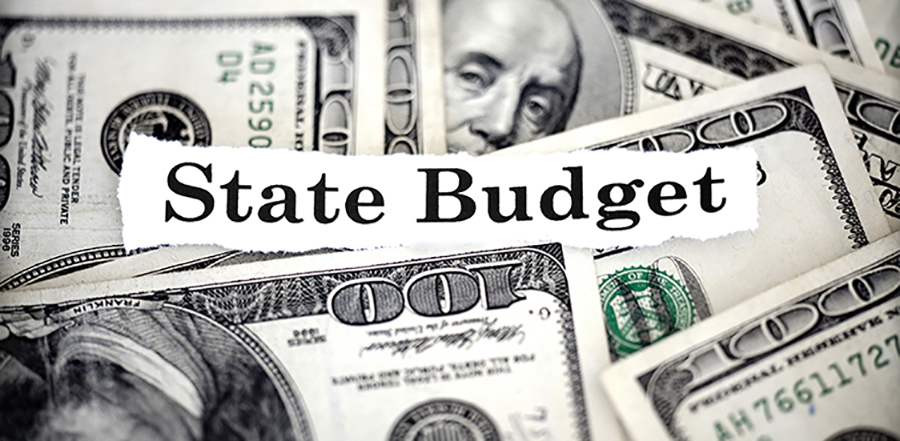 state budget and one hundred dollar bills